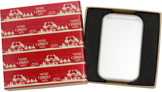 SilverTowne Natural Kraft Paper Gift Box with Nativity Box Sleeve